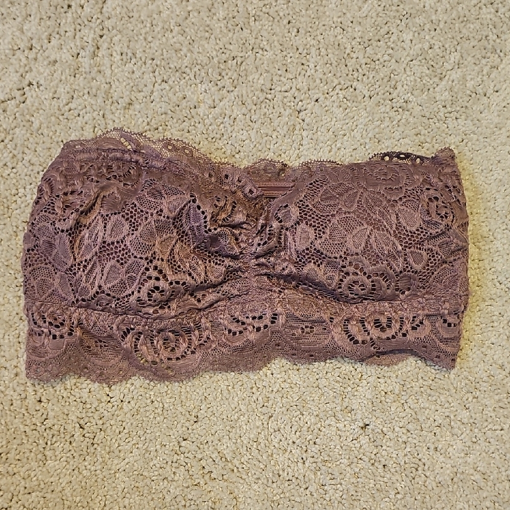 Mudd Lace Bandeau Bralette - Mauve